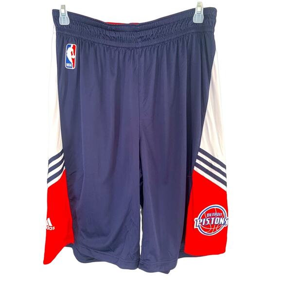 ADIDAS DETROIT PISTONS GAME WORN XXL BASKETBALL SHORTS LIKE NEW